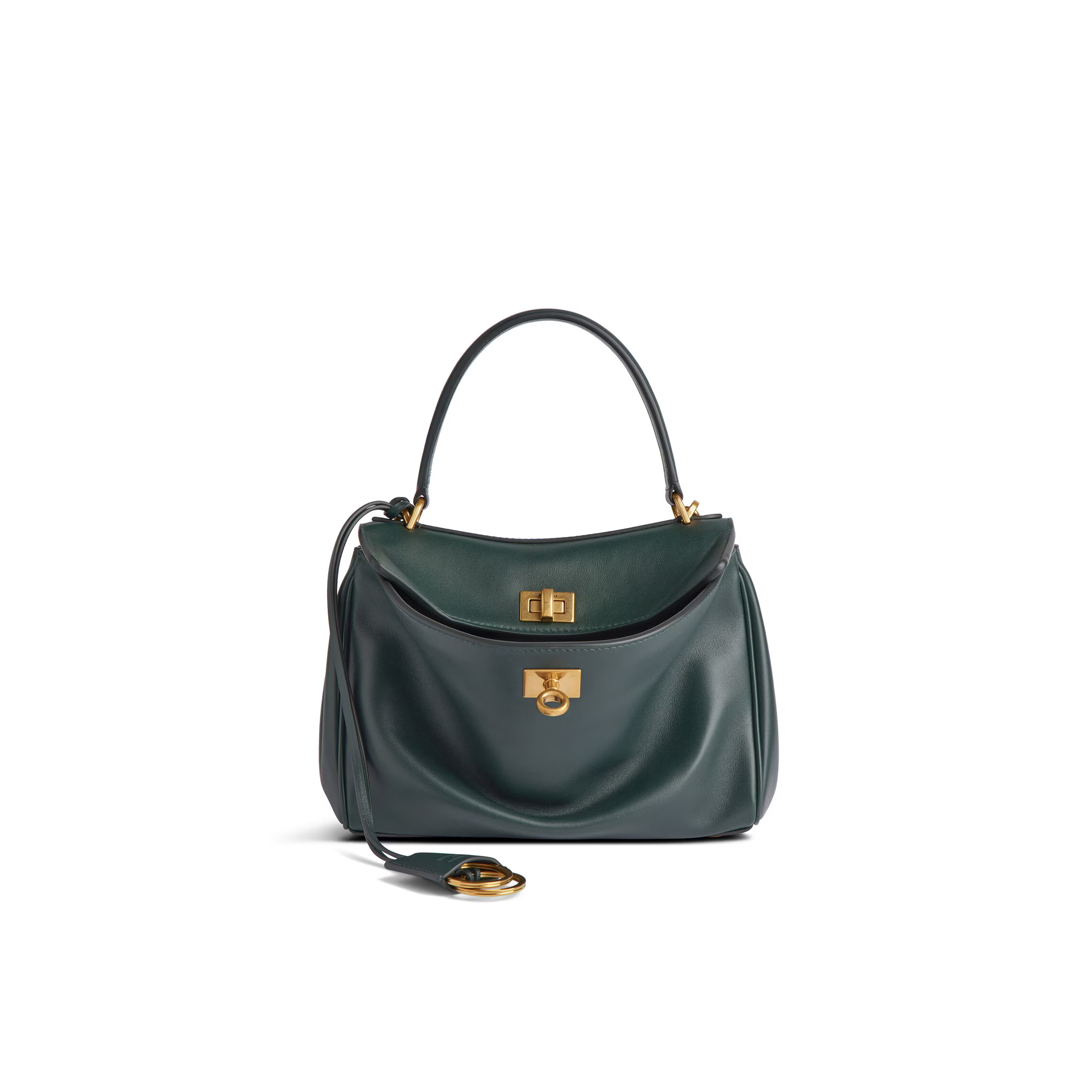 BALENCIAGA WOMEN'S RODEO HANDBAG MINI IN PINE GREEN 7954562AA4V3614 (22.8*9.9*8.3cm)